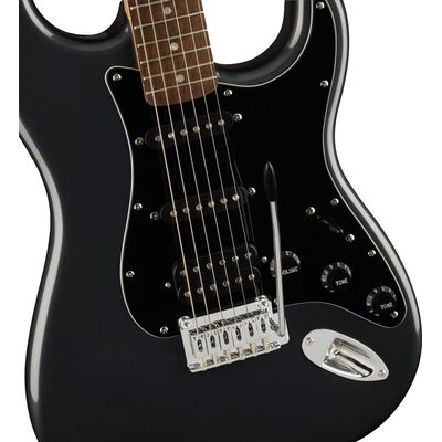 Squier Affinity Stratocaster HSS Charcoal Frost Metallic elektromos gitár szett
