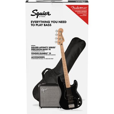 Squier Affinity Precision Bass PJ Black basszusgitár szett