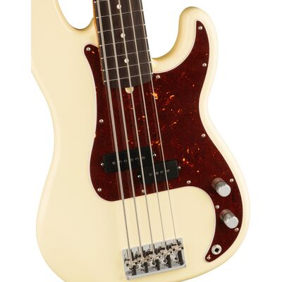 Fender American Professional II Precision Bass V RW Olympic White elektromos basszusgitár