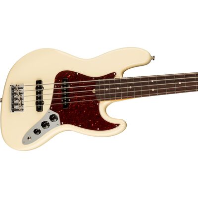 Fender American Professional II Jazz Bass V RW Olympic White elektromos basszusgitár