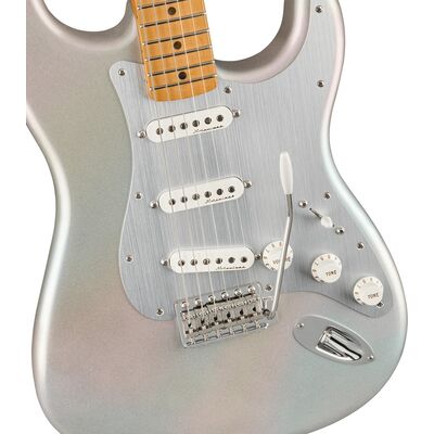 Fender H.E.R. Stratocaster MN Chrome Glow elektromos gitár