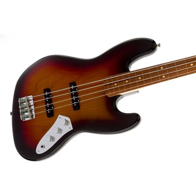 Fender  Jaco Pastorius Jazz Bass Fretless PF 3-Color Sunburst elektromos basszusgitár