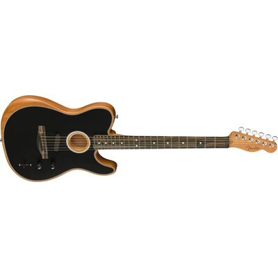 Fender American Acoustasonic Telecaster EB Black elektro-akusztikus gitár