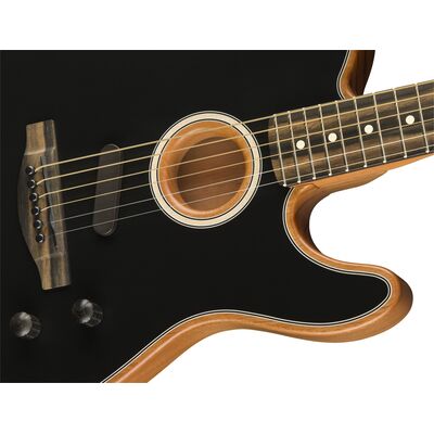 Fender American Acoustasonic Telecaster EB Black elektro-akusztikus gitár