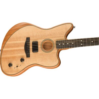 Fender American Acoustasonic Jazzmaster EB Natural elektro-akusztikus gitár
