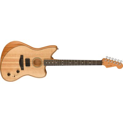 Fender American Acoustasonic Jazzmaster EB Natural elektro-akusztikus gitár