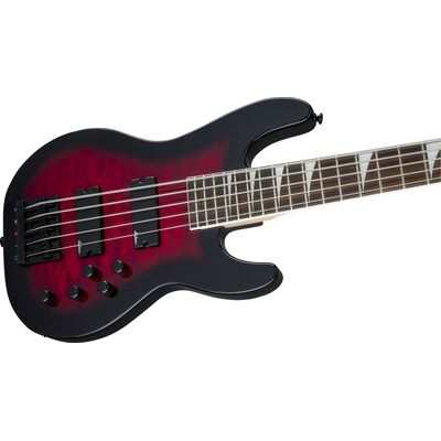 Jackson JS Series Concert Bass JS3VQ Transparent Red Burst elektromos basszusgitár
