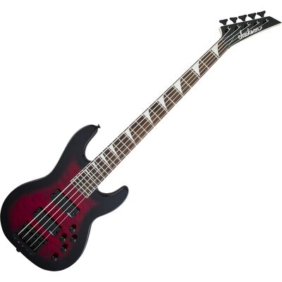 Jackson JS Series Concert Bass JS3VQ Transparent Red Burst elektromos basszusgitár