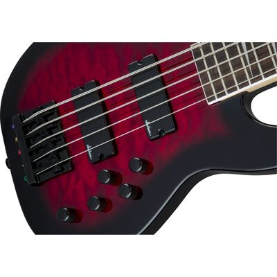 Jackson JS Series Concert Bass JS3VQ Transparent Red Burst elektromos basszusgitár