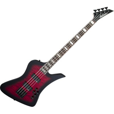 Jackson JS Series Kelly Bird JS3Q Transparent Red Burst elektromos basszusgitár