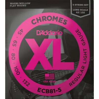 D'Addario ECB81-5 Chromes 45-132 basszus gitárhúr