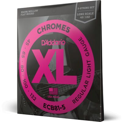 D'Addario ECB81-5 Chromes 45-132 basszus gitárhúr