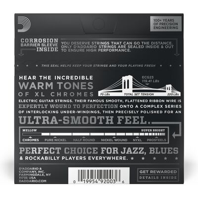 D'Addario ECG23 Chromes Flat Wound 10-48 elektromos gitárhúr