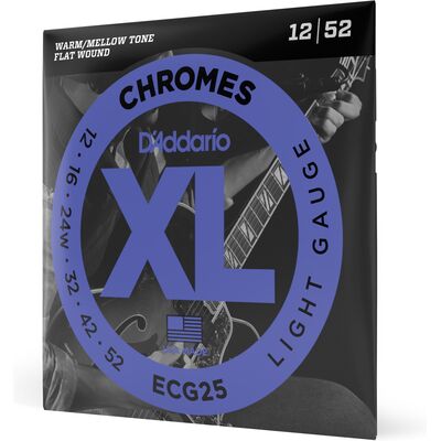 D'Addario ECG25 Chromes Flat Wound 12-52 elektromos gitárhúr