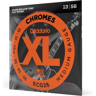 D'Addario ECG26 Chromes Flat Wound 13-56 elektromos gitárhúr