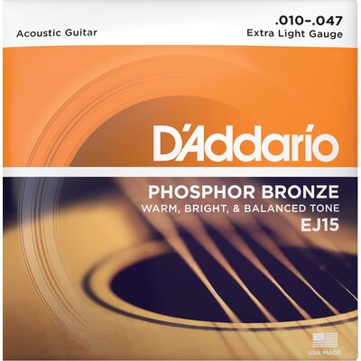 D'Addario EJ15 Phosphor Bronze 10-47 akusztikus gitárhúr