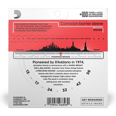 D'Addario EJ24 Phosphor Bronze 13-56 akusztikus gitárhúr