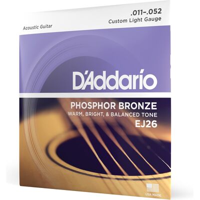 D'Addario EJ26 Phosphor Bronze 11-52 akusztikus gitárhúr
