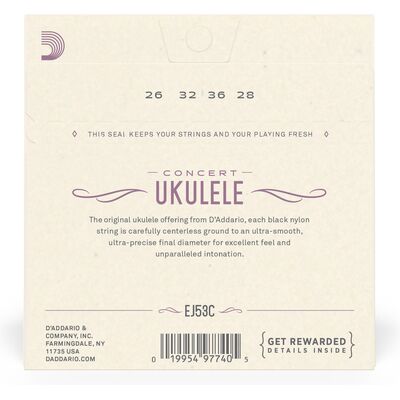 D'Addario EJ53C koncert ukulele húr