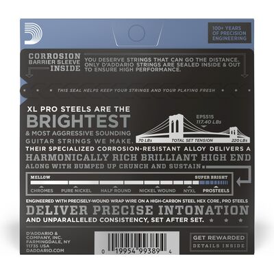 D'Addario EPS515 ProSteels 11-50 elektromos gitárhúr