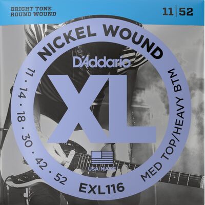 D'Addario EXL116 Nickel Wound 11-52 elektromos gitárhúr