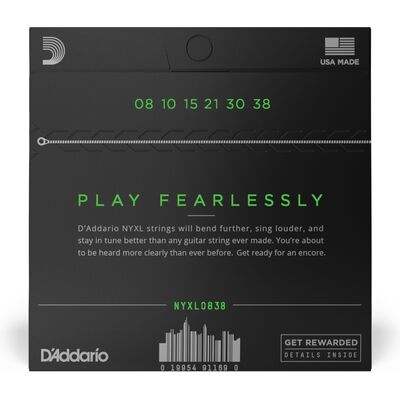 D'Addario NYXL0838 Nickel Wound 08-38 elektromos gitárhúr