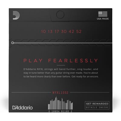 D'Addario NYXL1052 Nickel Wound 10-52 elektromos gitárhúr