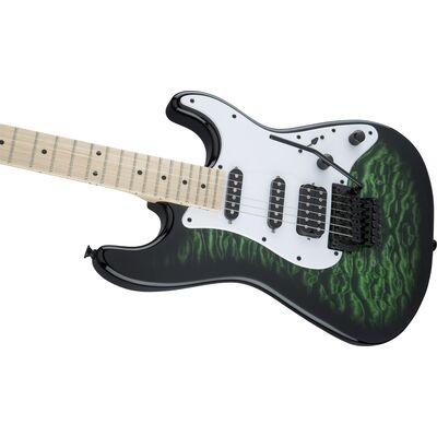 Jackson X Series Signature Adrian Smith SDXQM MN Transparent Green elektromos gitár