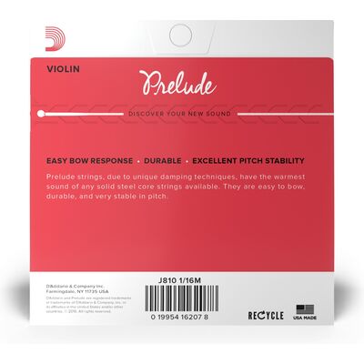 D'Addario J810 Prelude 1/16 hegedű húrkészlet