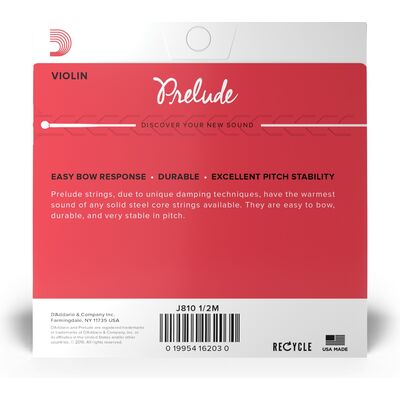 D'Addario J810 Prelude 1/2 hegedű húrkészlet