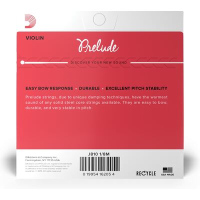 D'Addario J810 Prelude 1/8 hegedű húrkészlet