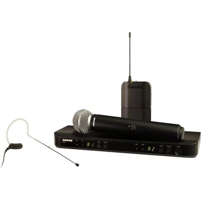 Shure BLX1288E/MX53-H8E vezetéknélküli kézi mikrofon/fejmikrofon  szett
