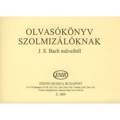 Olvasókönyv a szolmizálóknak J.S. Bach műveiből - kotta