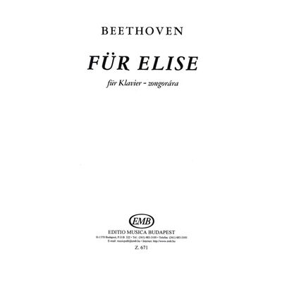 Ludwig van Beethoven: Für Elise - kotta