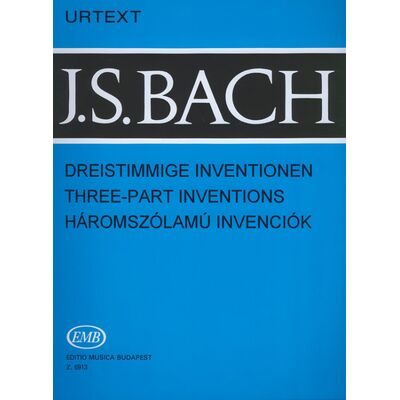 Johann Sebastian Bach: Háromszólamú invenciók - kotta