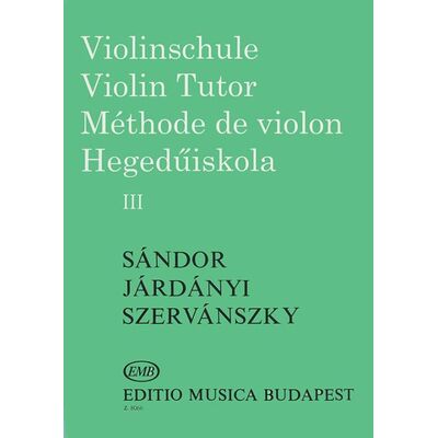 Hegedűiskola 3 (Járdányi Pál - Szervánszky Endre - Sándor Frigyes) - kotta