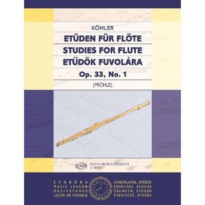 Ernesto Köhler: Etűdök fuvolára 1 - kotta