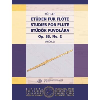 Ernesto Köhler: Etűdök fuvolára 2 - kotta