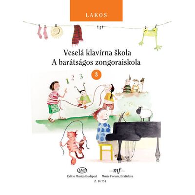Lakos Ágnes: A barátságos zongoraiskola 3 - kotta (szlovák-magyar kiadás)