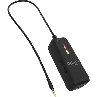 IK Multimedia iRig Pre 2 XLR mikrofon interfész iPhone/iPad/Android/DSLR kamera támogatással
