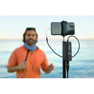 IK Multimedia iRig Pre 2 XLR mikrofon interfész iPhone/iPad/Android/DSLR kamera támogatással
